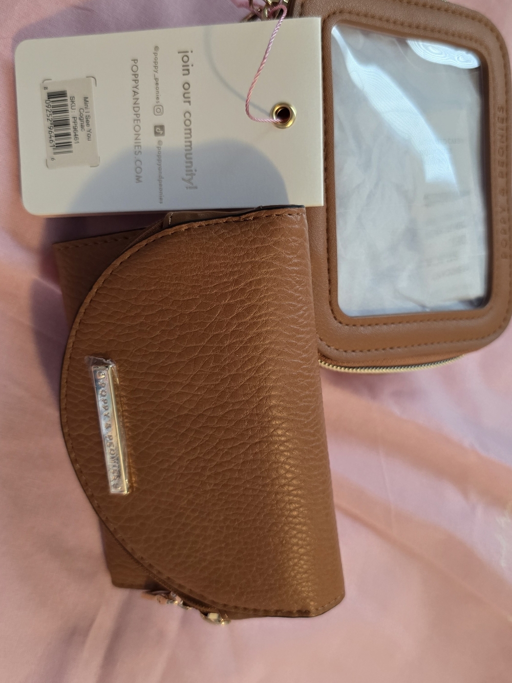 Poppy And Peonies Canyon Cognac Fringe Crossbody Bag, Margaux Wallet And ISU - Picture 6 of 7